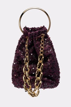 AKIRA Kary Tweed Bucket Bag