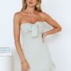 Dance Playlist Strapless Mini Dress Sage