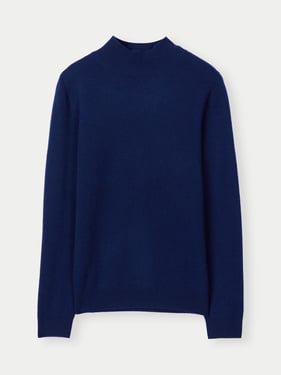 Essential Cashmere Mock Neck Sweater - 2XL / Navy / WK81-1479