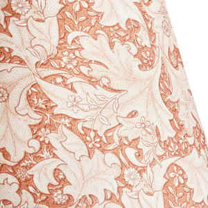 40cm straight empire shade in brick dust Wallflower printed cotton by Morris & Co.