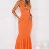 Editor In Chic Mesh Maxi Dress Orange