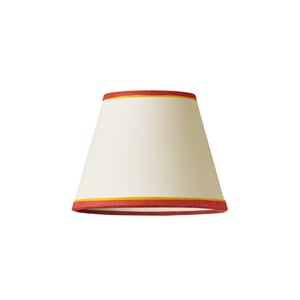 18cm straight empire pendant shade in cream card with duo tape in red