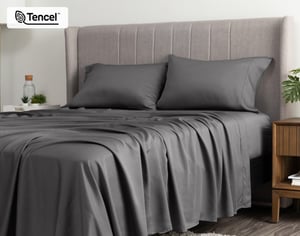QE Home 350TC BeechBliss TENCEL™ Modal Sheet Set in Pewter, Black, King