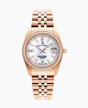 Inspiration Elegance 36MM Three-hands Date Rosegold-tone White dial Stainless steel swiss watch - 36 mm