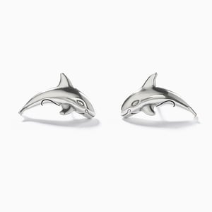 Jeulia "Small Orca" Sterling Silver Earrings