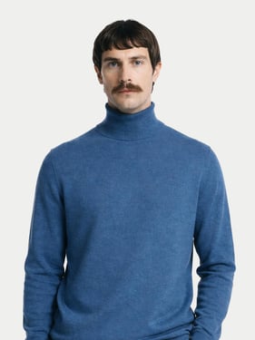 Essential Turtleneck Cashmere Sweater - 3XL / Navy / MK05-354