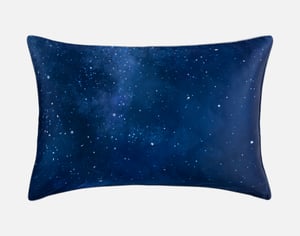 QE Home Starlight Pillow Sham, Scenic, GOTS Certified, Blue, Queen