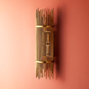 Mika wall light in antique brass