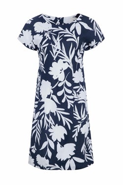 Weird Fish Orlando Linen Rich Pocket Dress Nightshade Size 22