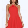 Sparkle Social Mini Dress Red