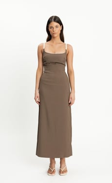 Alistair Maxi Dress (Coffee) - US 0