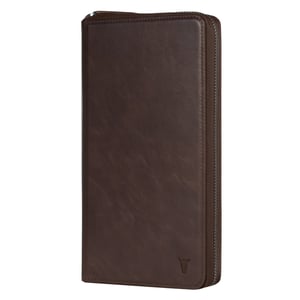 Leather Family Passport Holder and Document Organiser - Dark Brown