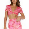 Feeling Spicy Mesh Crop Top Pink