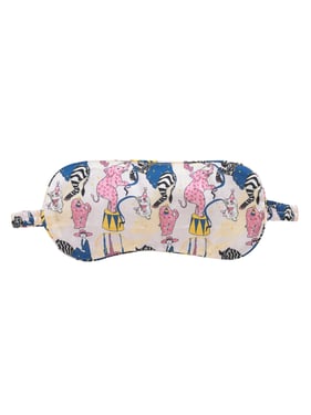 Eye Mask Satin Blue 80's Cirque - ONE SIZE / Blue
