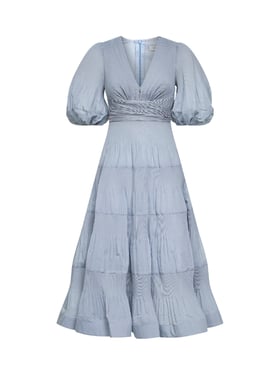 ZIMMERMANN | Steel blue pleated midi dress | Women | 3