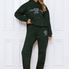 BASE Cuffed Emblem Sweatpants Green
