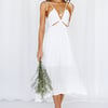 Simple And Sweet Midi Dress White