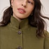 Khaki Linen-Blend Boxy Jacket