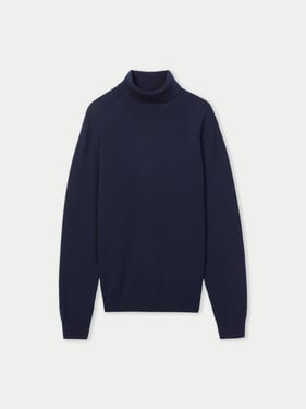 Essential Turtleneck Cashmere Sweater - 5XL / Navy / MK05-1479