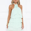 Pretty Wink Halter Mini Dress Mint