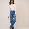White Lace Trim Blouse