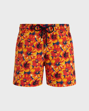 Vilebrequin - Men Swim Shorts Poppies - Swimwear - Moorea - Blue - Size XXXL