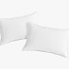 QE Home Signature Vintage Washed European Linen Pillowcases in White (Set of 2), King