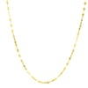Flattened Rolo Chain Necklace Sterling Silver
