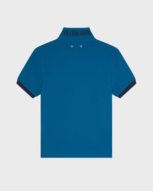 Vilebrequin - Men Organic Cotton Pique Polo Shirt Solid - Polo - Palatin - Blue - Size XXXL