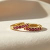 Ruby July Birthstone Small Huggie Hoop Earrings