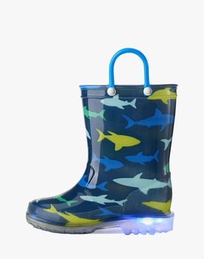 Kids' Galactic Glow Light-Up Rain Boots