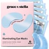 illuminating Blue eye masks - 6 Pairs