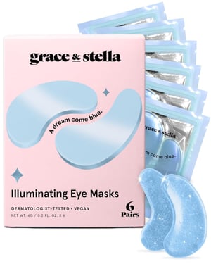 illuminating Blue eye masks - 6 Pairs