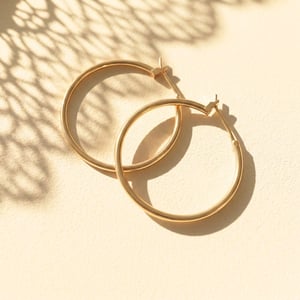 Stylish And Versatile 30mm Gold Plated Hoop Earrings
