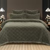 QE Home Silas Quilt Set, Geometric, Green, King