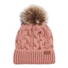 Barbour Penshaw Beanie Hat Pink Rust