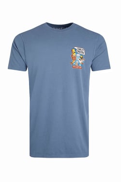 Weird Fish Fawlty Trouters Back Print Artist T-Shirt Mid Blue Size S