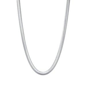 Thick Snake Chain Necklace Silver