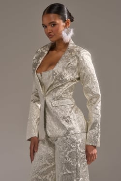 AKIRA Coco Brocade Blazer | Size XL