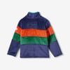 Boys Blue Colourblock Mockneck Fleece Jacket