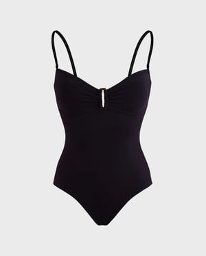 Vilebrequin - Women Bandeau One-piece Swimsuit Solid - Swimwear - Lucette - Black - Size XL
