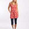 Weird Fish Indus Printed Jersey Tunic Tomato Red Size 12