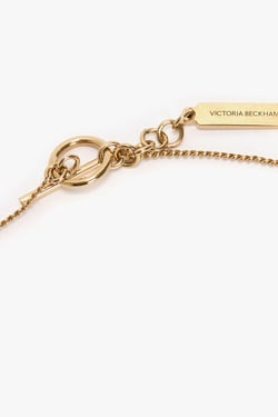 Victoria Beckham Cufflink Pendant Necklace In Light Gold - ONE SIZE - Womens