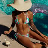 Neon Wave Swim Top Print