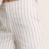 White Striped Tailored Shorts