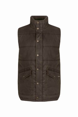 Weird Fish Dover Wadded Gilet Bark Size XL