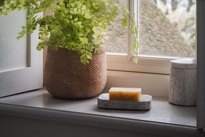 nkuku Asana Marble Soap Dish | Bathroom | One Size | Brown
