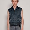 Light Weight Collared Bomber Gilet in Navy