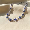 Blue Evil Eye Silver Protection Necklace