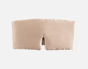 QE Home 100% Mulberry Silk Blackout Sleep Mask in Champagne